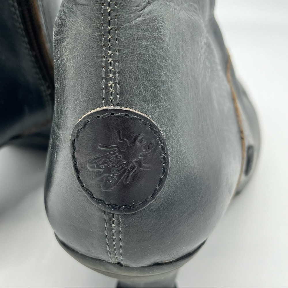 Fly London Dark Green Witchy Lace-Up Ankle Boots w Cone Heel Eu 39 (US 8-8.5) - Picture 8 of 10